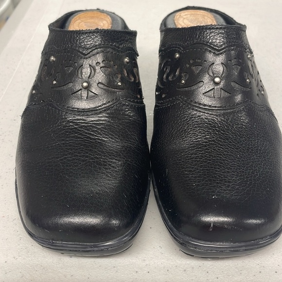 NURTURE BY LAMAZE WOMEN'S BLACK LEATHER MULES SIZE 5.5 - Picture 3 of 12